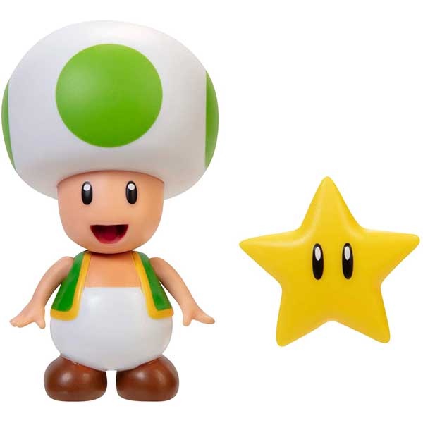 Super Mario Figura Toad Verd 10cm - Imatge 1