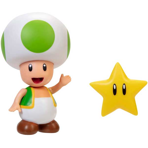 Super Mario Figura Toad Verde 10cm - Imagen 1
