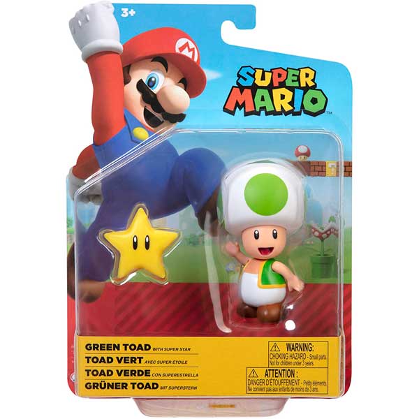Super Mario Figura Toad Verde 10cm - Imagen 2