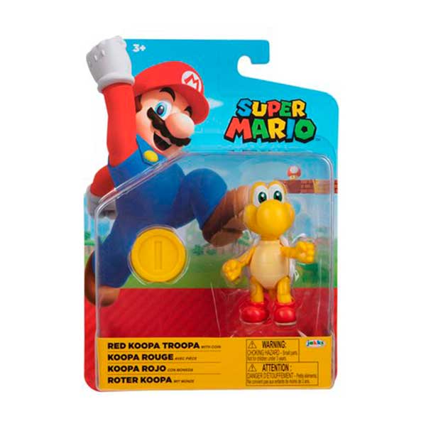 Super Mario Figura Koopa Vermelho 10cm - Imagem 1