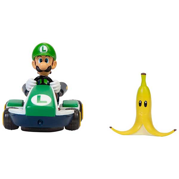 Mario Kart Luigi Mega Twists com Banana 13cm - Imagem 1