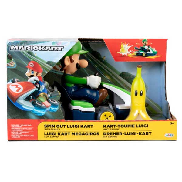 Mario Kart Luigi Mega Twists com Banana 13cm - Imagem 2