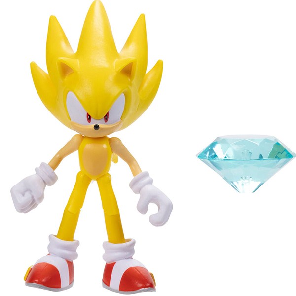 Figura Sonic Super Sonic Articulado 10cm - Imagem 1