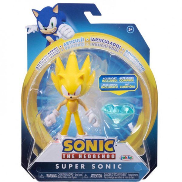 Figura Sonic Super Sonic Articulado 10cm - Imagem 1