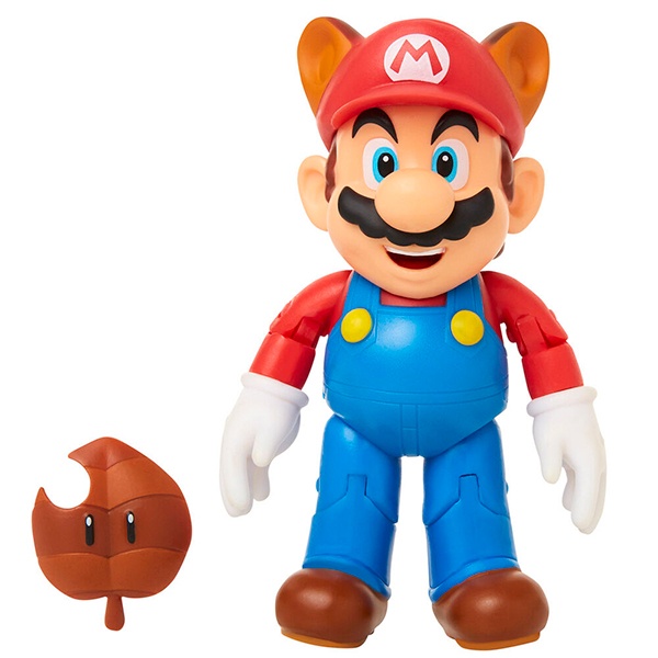 Super Mario Figura Mario Raccoon 10cm - Imagem 1