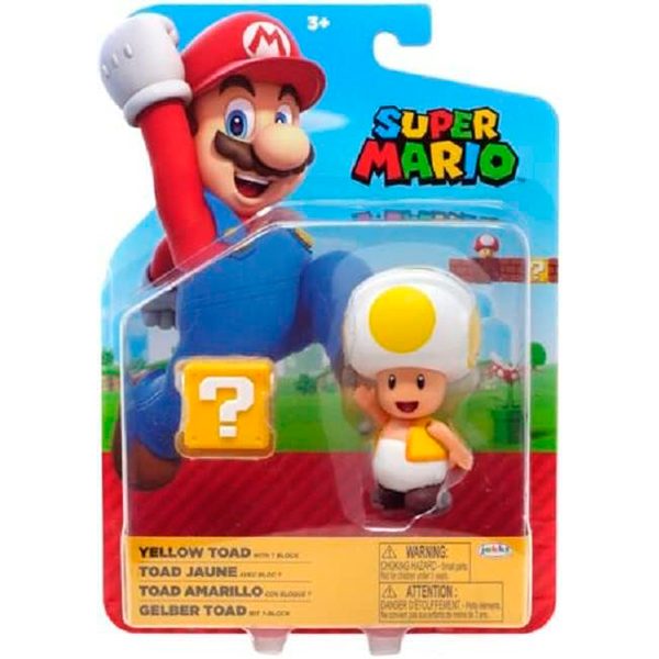 Super Mario Figura Toad Groc 10cm - Imatge 1