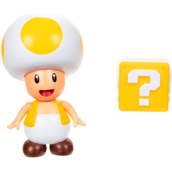 Super Mario Figura Toad Amarillo 10cm - Imagen 1
