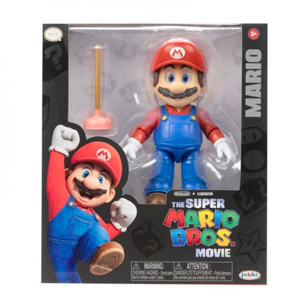 Super Mario Figura Mario Deluxe Movie 13cm - Imagem 1