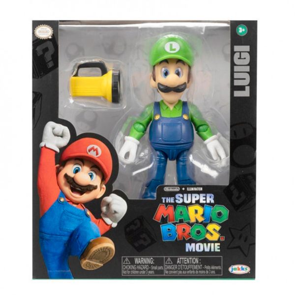 Super Mario Figura Luigi Deluxe Movie 13cm - Imagen 1