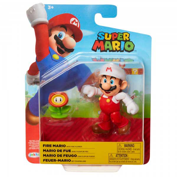 Super Mario Fire Mario Figura 10cm - Imagem 1