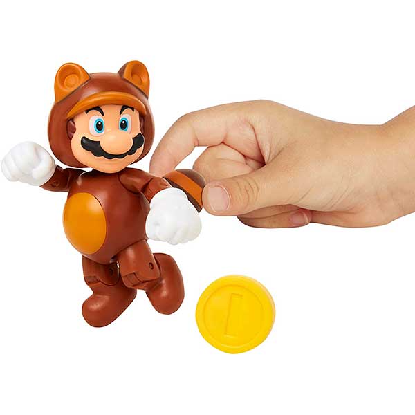 Super Mario Figura Tanooki Mario 10cm - Imagem 2