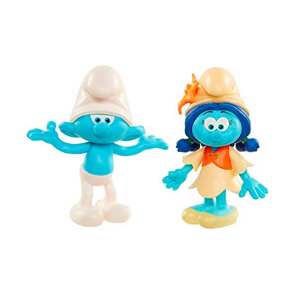 Smurfs Figuras Smurf Desajeitado e Smurfette Lily - Imagem 1