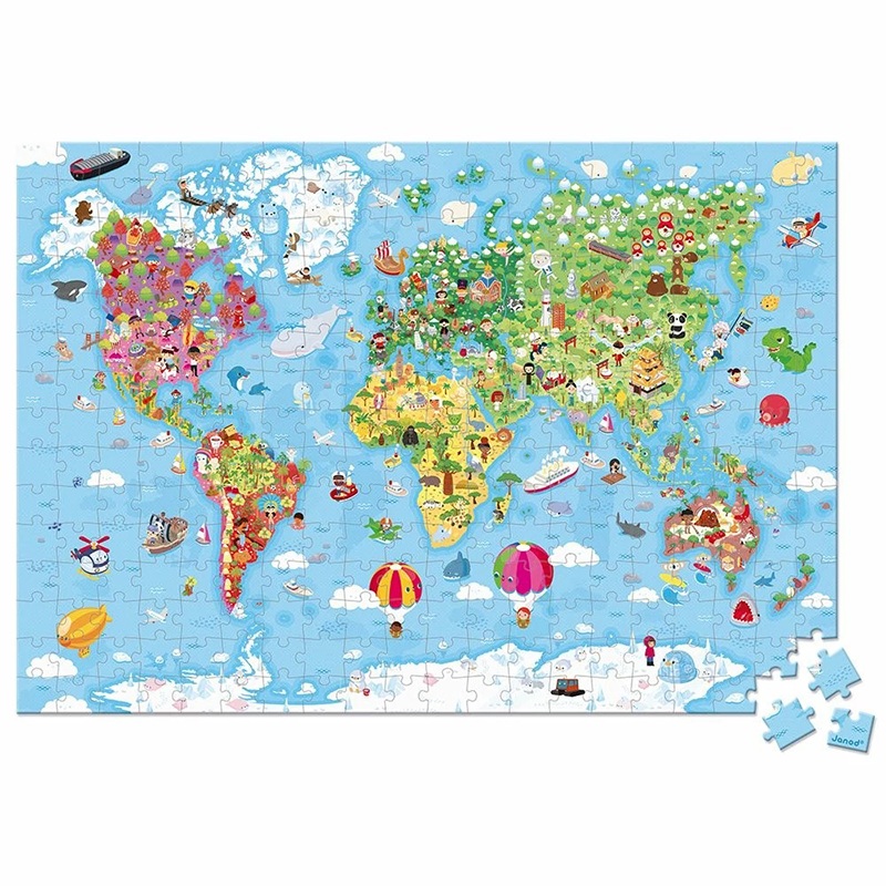 Janod Puzzle Gigante del Mundo 300p - Imagen 1