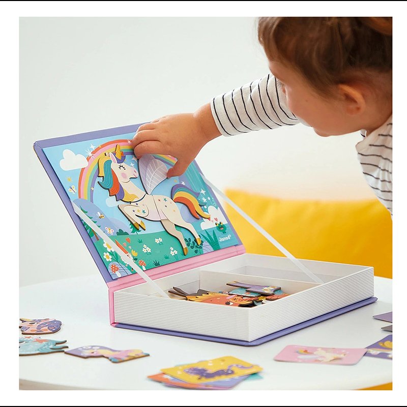 Janod Magetic Book Unicornios - Imagen 1