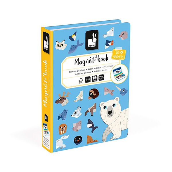 Janod Magnetic Book Animales Polares - Imagen 1