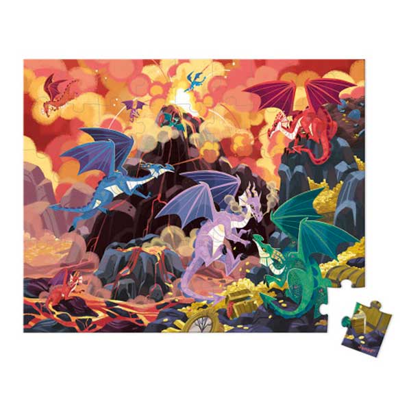 Janod Puzzle Terra dos Dragões 54p - Imagem 1