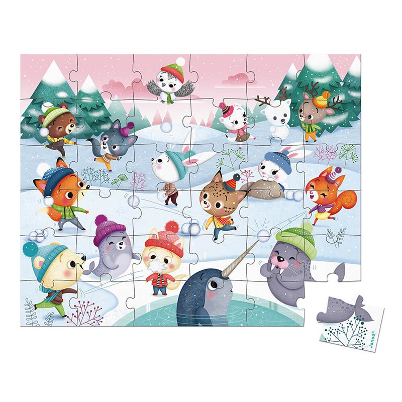 Janod Puzzle Fiesta en la Nieve 36p - Imagen 1