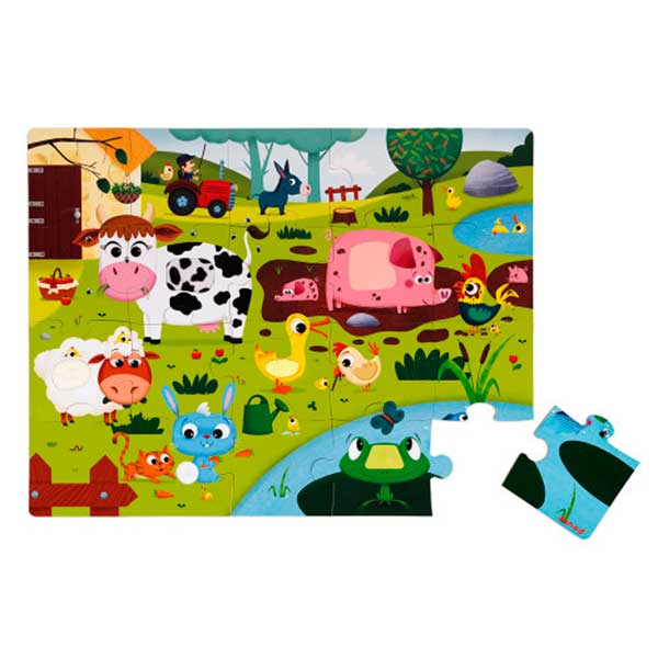 Janod Tactile Puzzle Animais da Fazenda 20p - Imagem 1