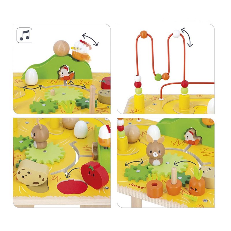 Janod Mesa de Madera Actividades de Granja - Imagen 3