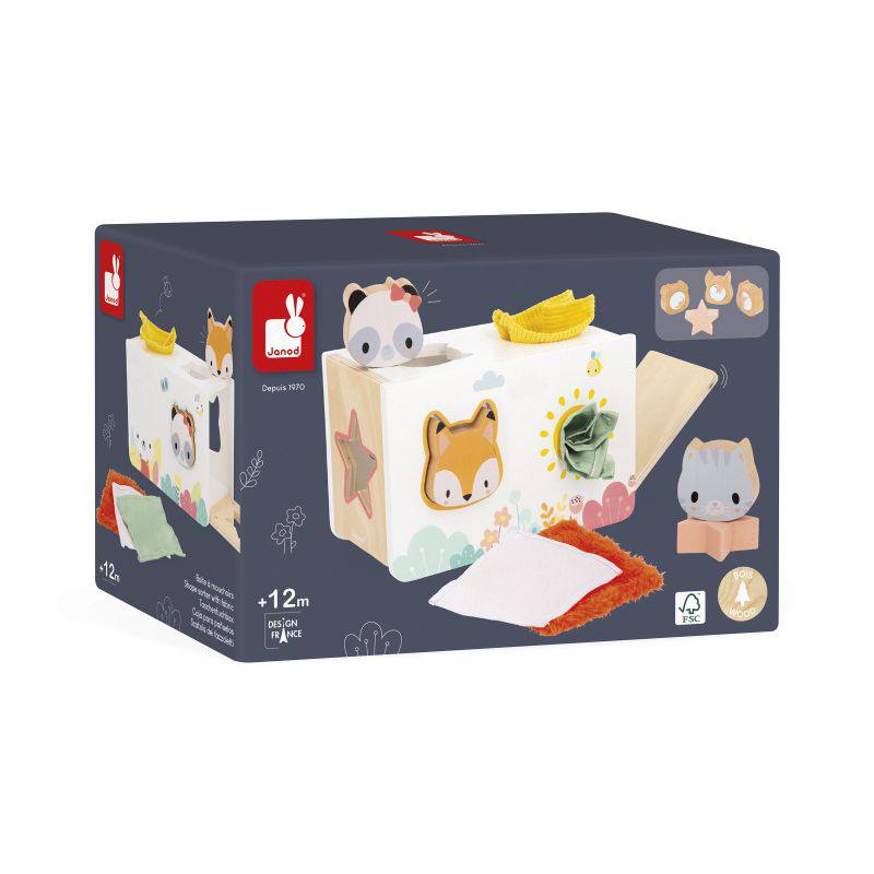 Janod Pure Caja de Madera Actividades con Pañuelos
