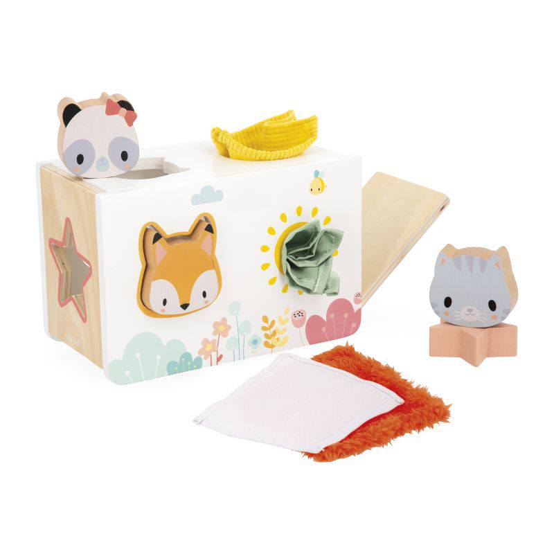 Janod Pure Caja de Madera Actividades con Pañuelos - Imagen 1