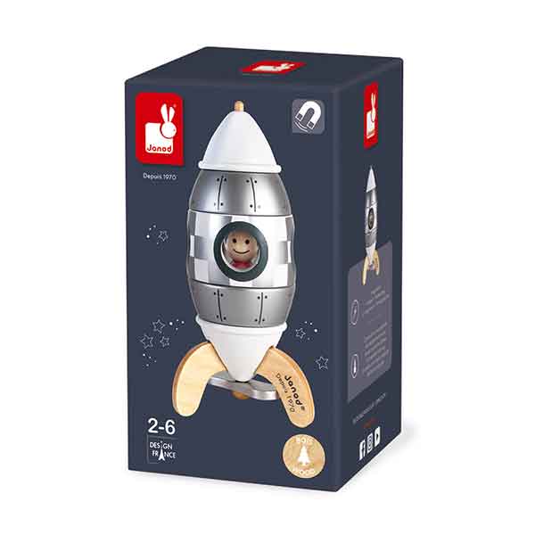 Janod Cohete Kit Magnético Plateado - Imagen 5