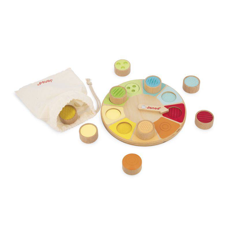 Janod Sensorial Juego de Memoria con Rueda Táctil - Imagen 1