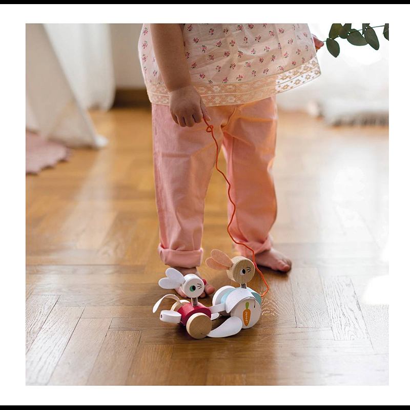 Janod Conejitos Para Pasear de Madera - Imagen 1