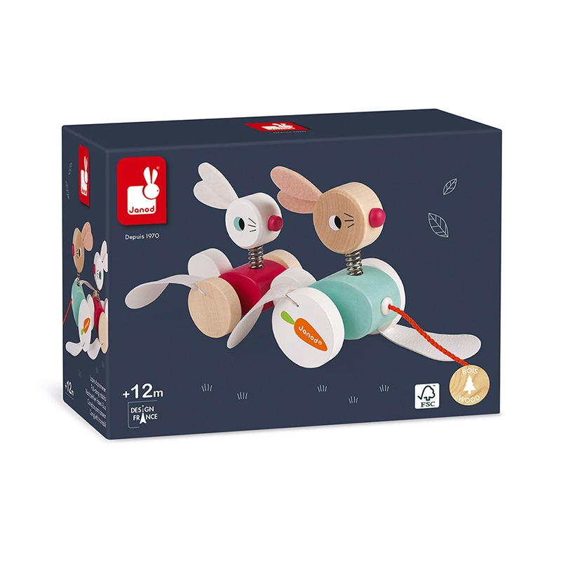 Janod Conejitos Para Pasear de Madera - Imagen 2