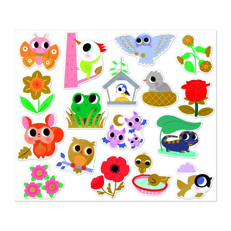 Janod 100 Pegatinas Animales Pequeños - Imagen 2