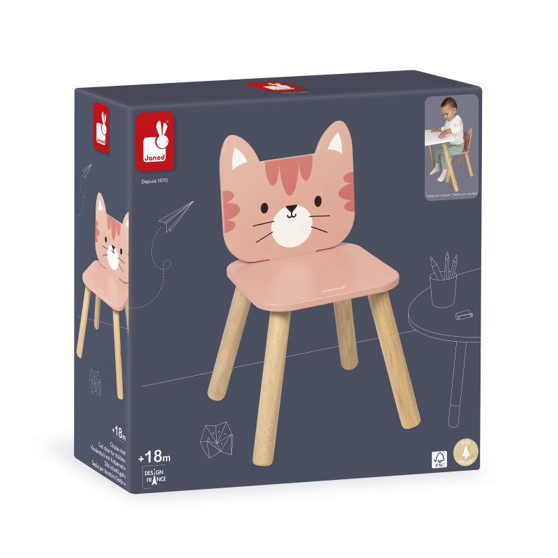 Janod Silla Infantil de Madera Gato - Imagen 2
