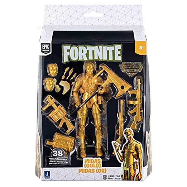 Fortnite Figura Midas Gold 15cm - Imagem 1