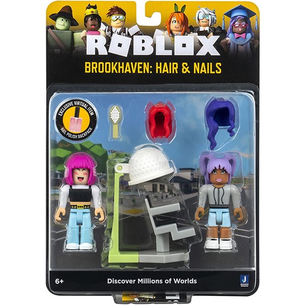 Roblox Pack Figuras Brookhaven Hair and Nails - Imagem 1