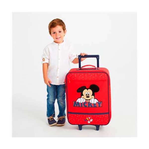 Mickey Mouse Rue Happy Mala Cabine Infantil Suave 50cm - Imagem 3