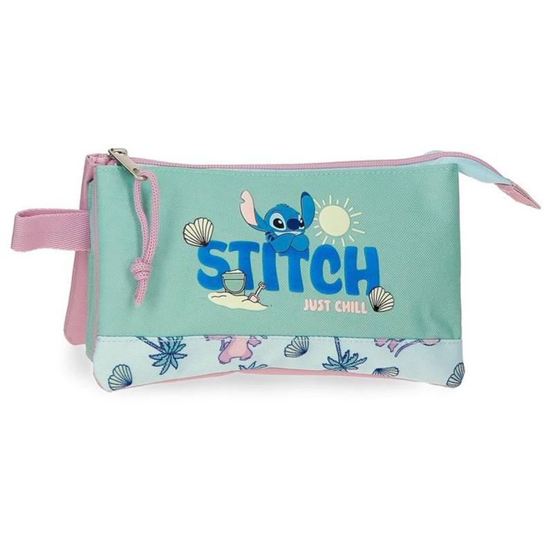 Stitch Estuche Triple Just Chill 22cm