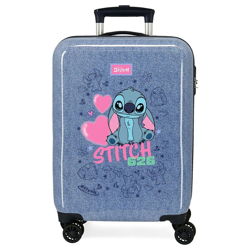 Stitch Hearts Maleta Trolley ABS 55cm