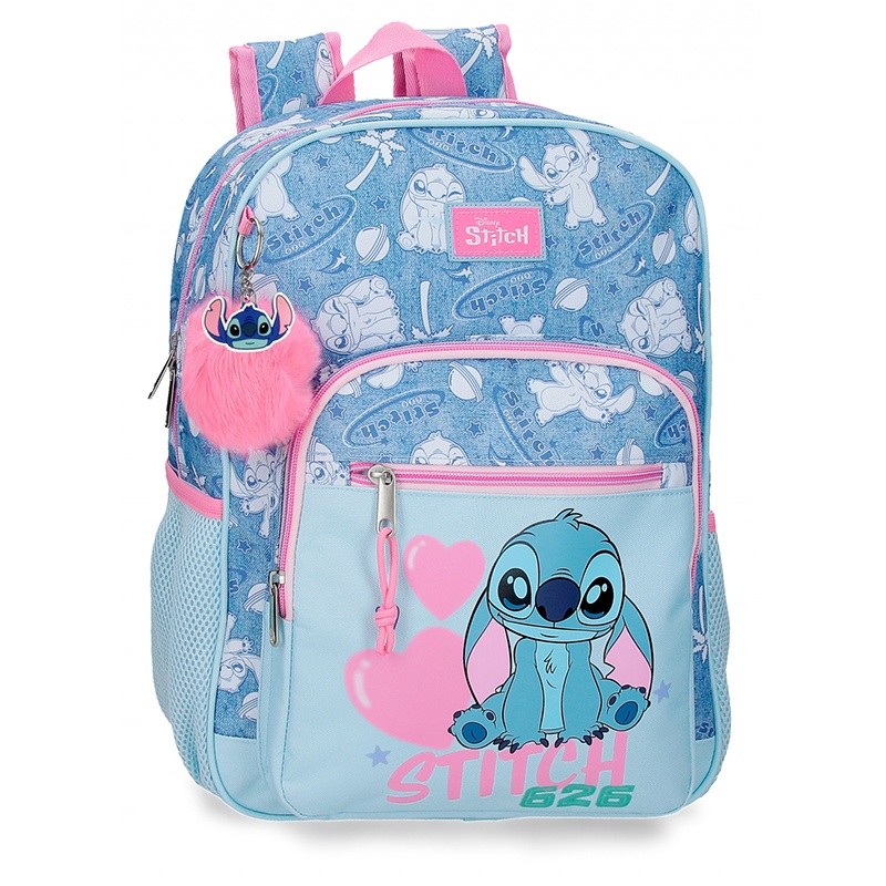Stitch Mochila Adaptable Stitch Hearts 38cm