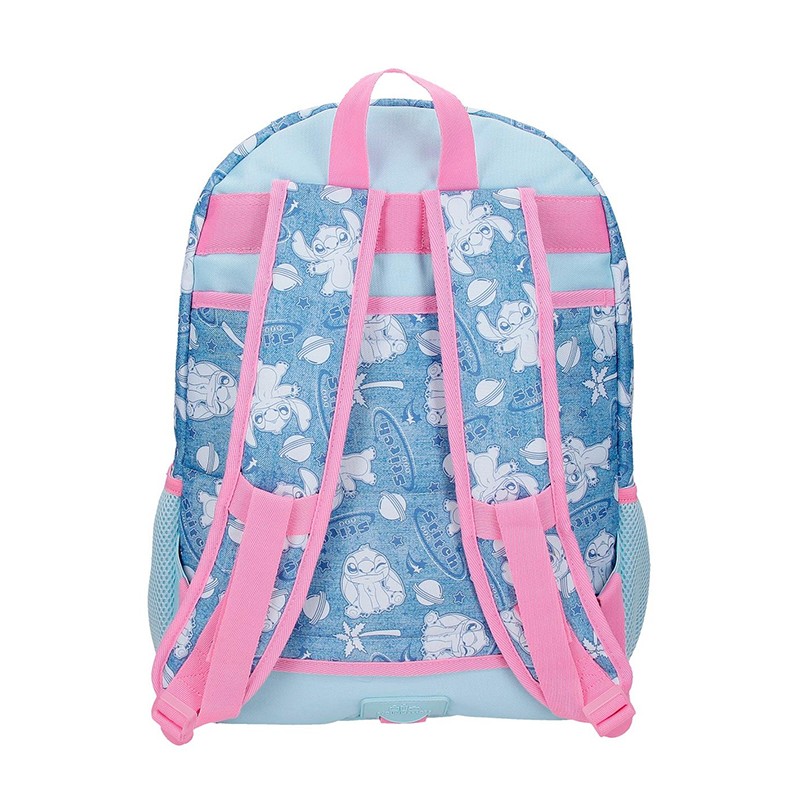 Stitch Mochila Adaptable Stitch Hearts 2 Cremalleras 44cm - Imagen 2