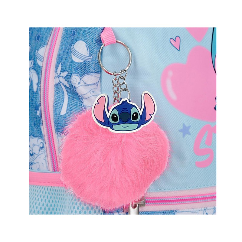 Stitch Mochila Adaptable Stitch Hearts 2 Cremalleras 44cm - Imagen 7