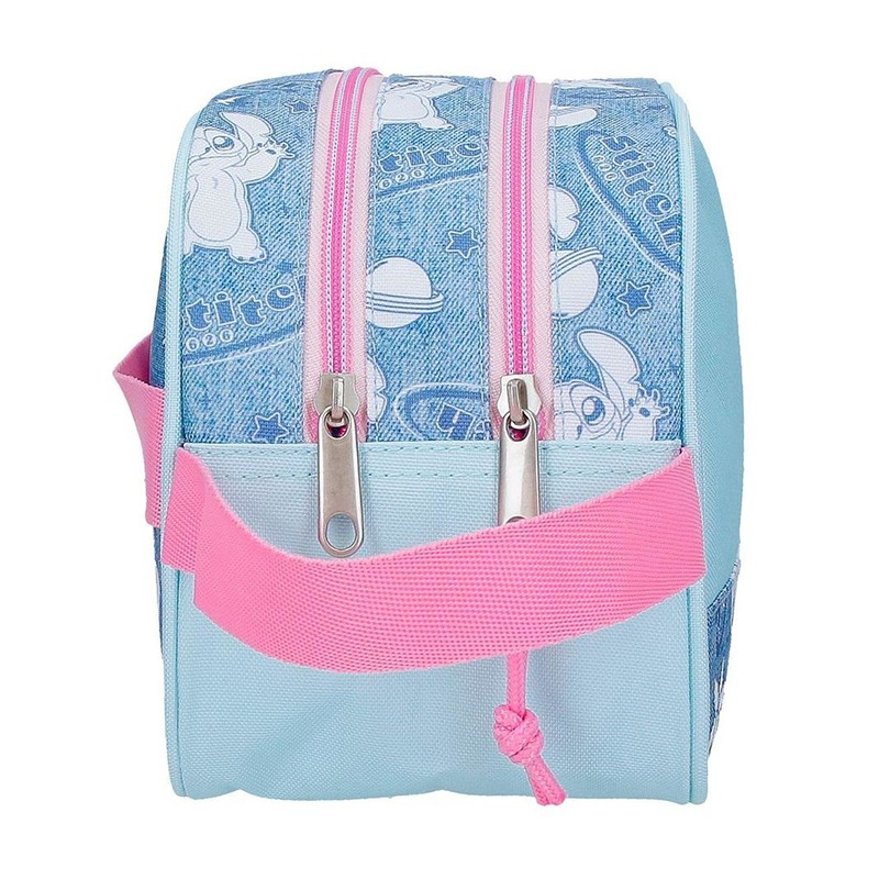Stitch Neceser 2 Compartimentos Stitch Hearts 26cm - Imagen 1