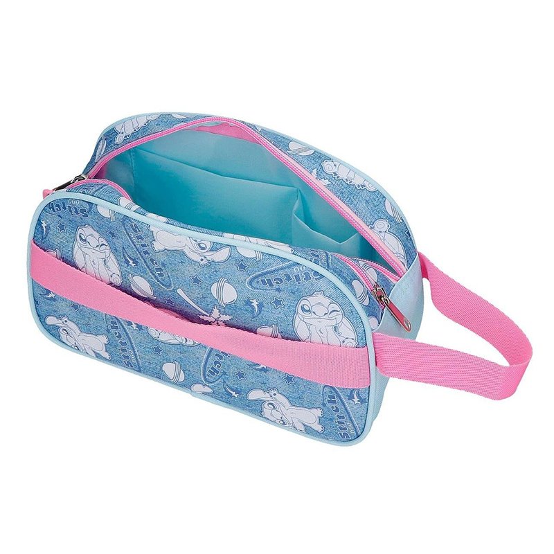 Stitch Neceser 2 Compartimentos Stitch Hearts 26cm - Imagen 4