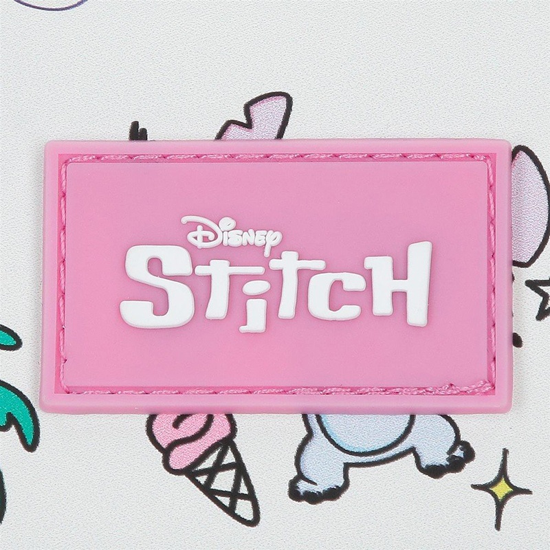 Stitch Mochila Escolar Doble Little Destruction Adaptable a Carro 42cm - Imagen 1