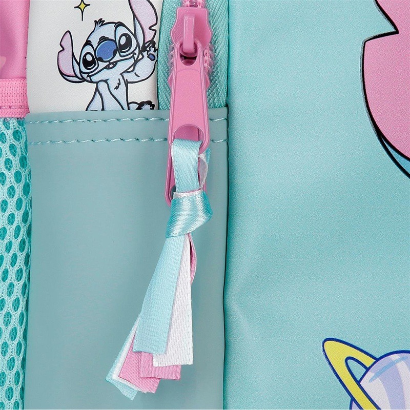 Stitch Mochila Escolar Doble Little Destruction Adaptable a Carro 42cm - Imagen 2