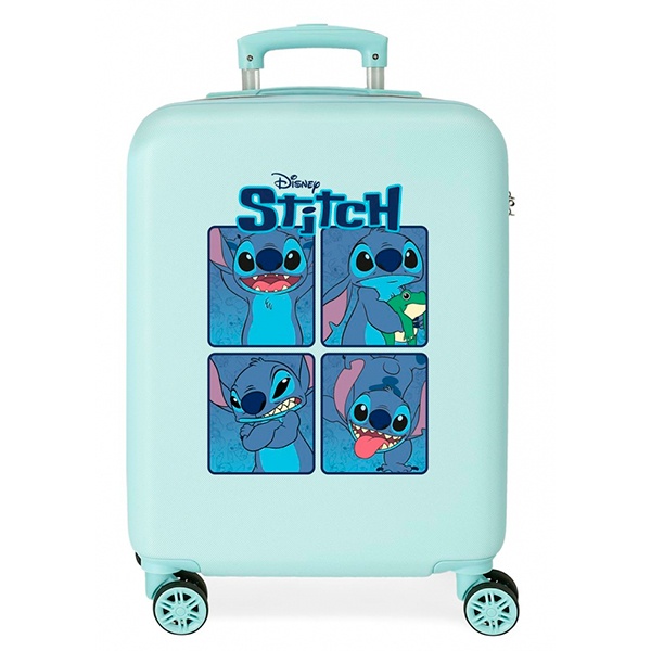 Disney Happy Stitch Trolley ABS 55 cm 4 Ruote JOUMMA BAGS - 4041141