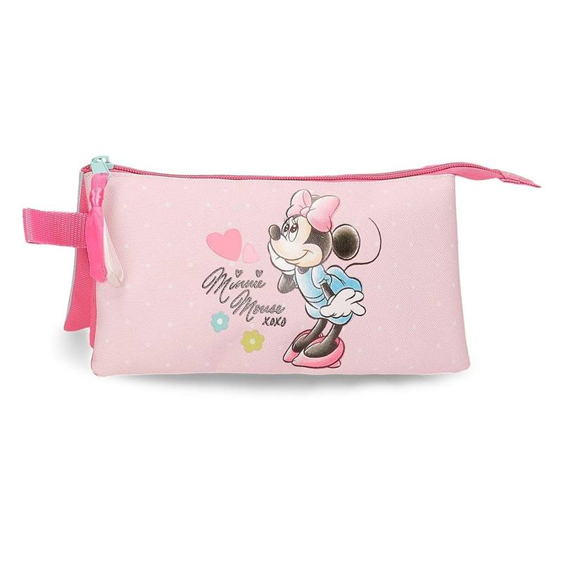 Minnie Estojo 3 Fechos Imagine Rosa 22cm