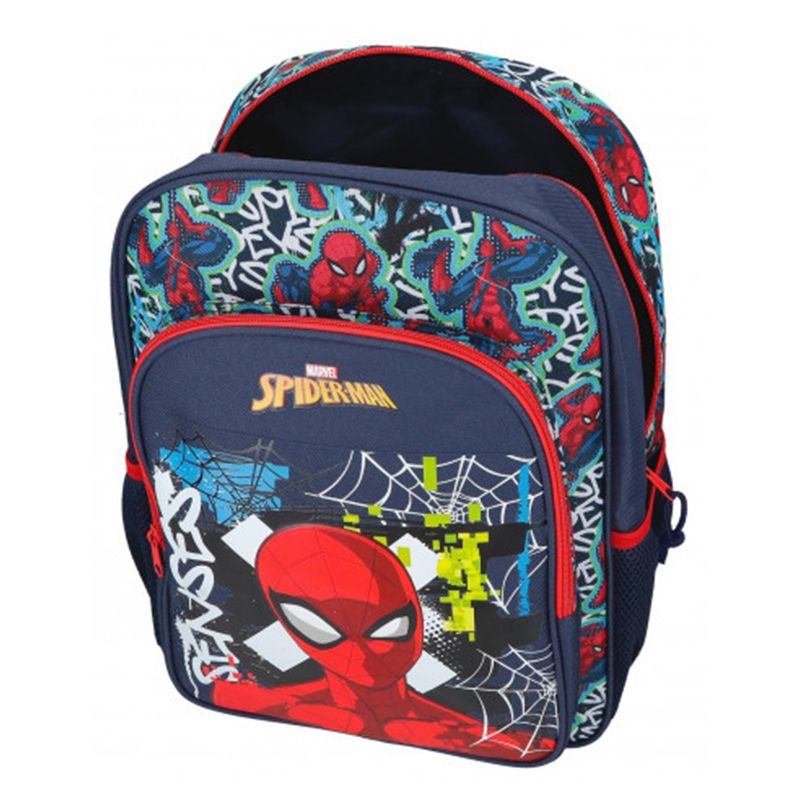 Spiderman Mochial escolar infantil Graffity Adaptable a Carro 40cm - Imagen 3
