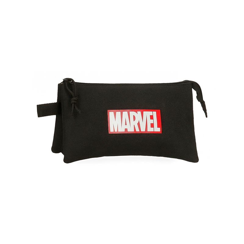 Marvel Estuche 3 Cremalleras Red Logo 22cm