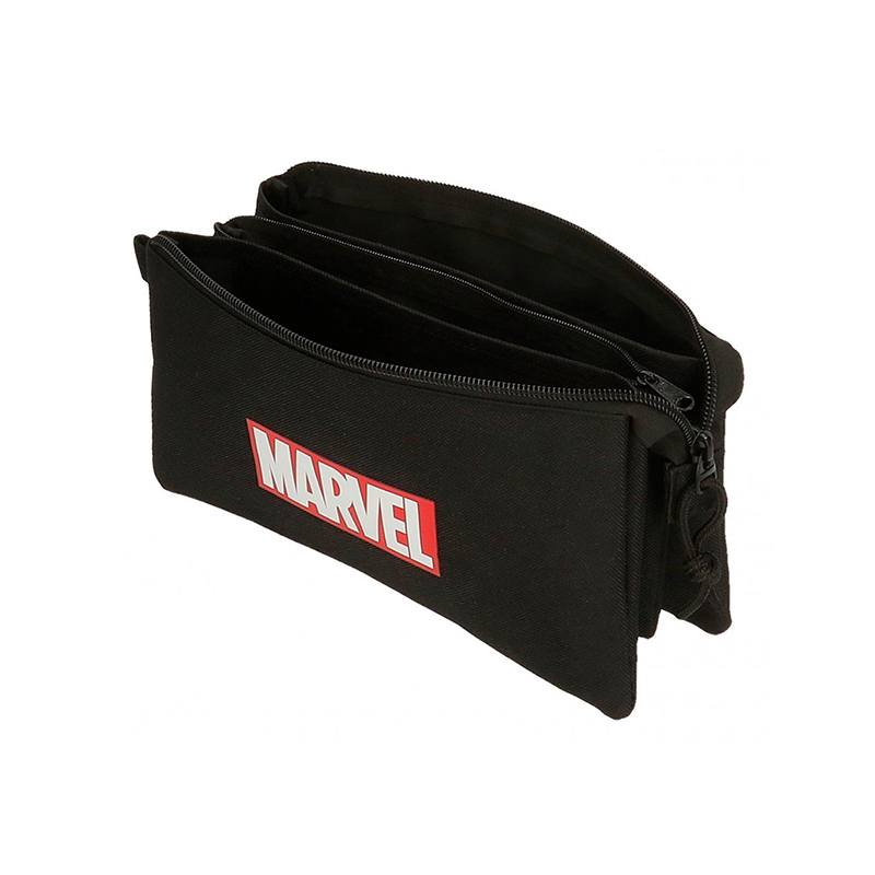 Marvel Estuche 3 Cremalleras Red Logo 22cm - Imagen 3