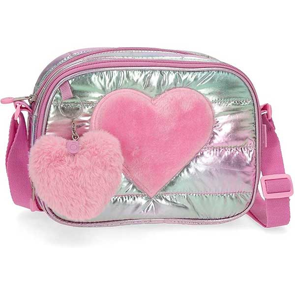 Joumma Bags Bolsa Enso Fancy Coração Rosa 2 Compartimentos - Imagem 1