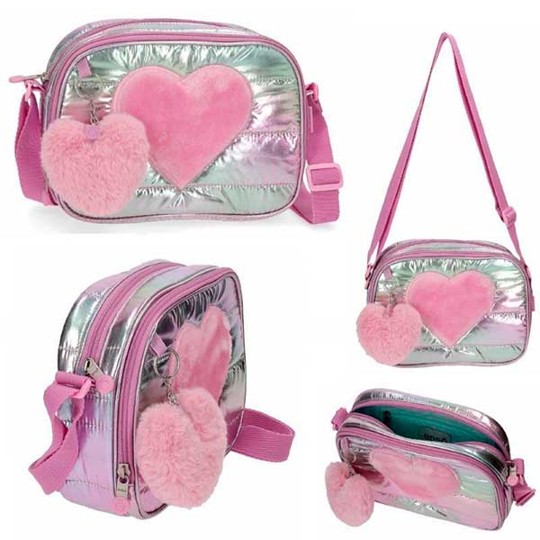 Joumma Bags Bolso Bandolera Enso Fancy Corazón Rosa 2 Compartimentos - Imagen 2